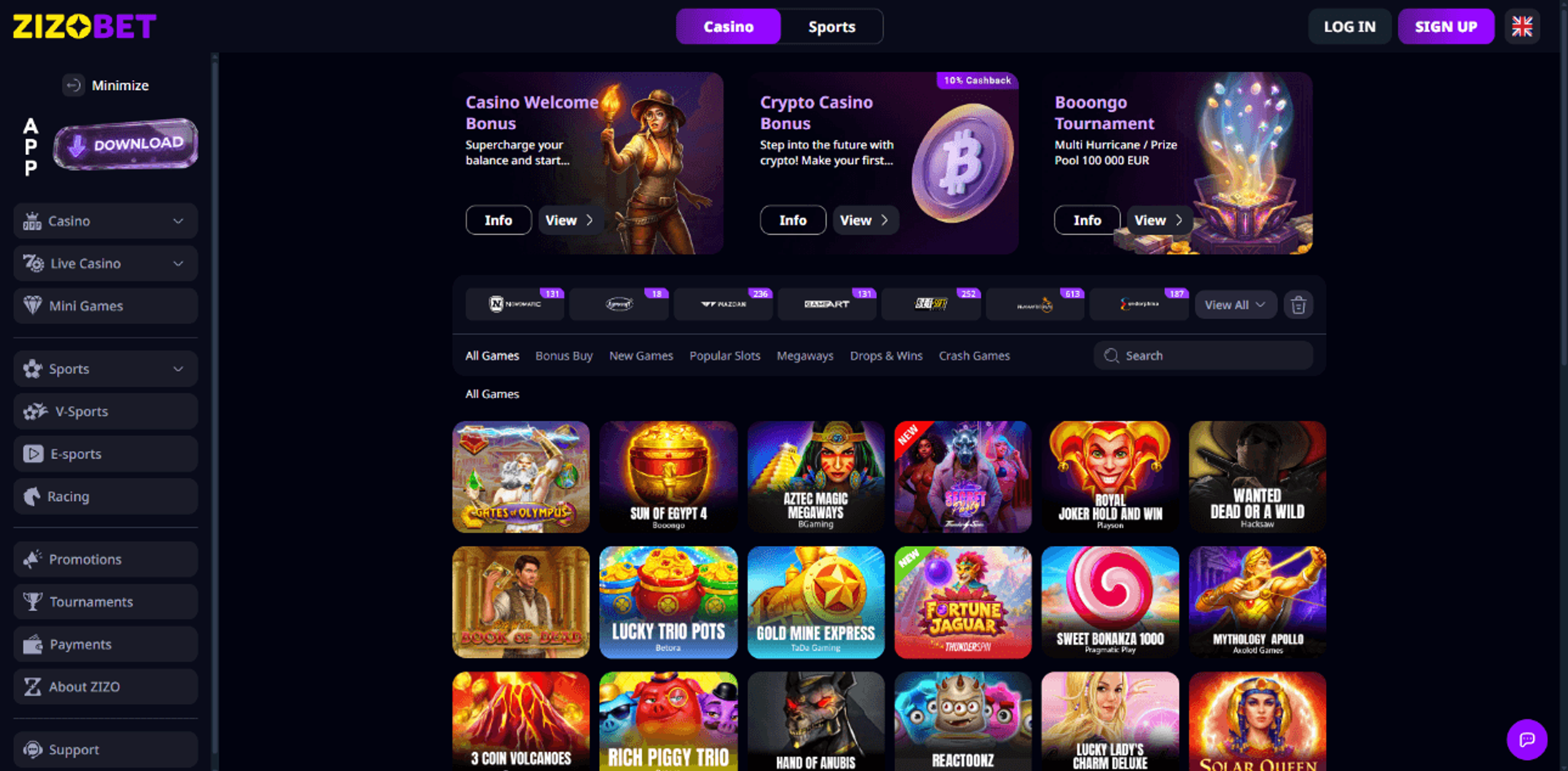 Zizobet desktop screenshot 2